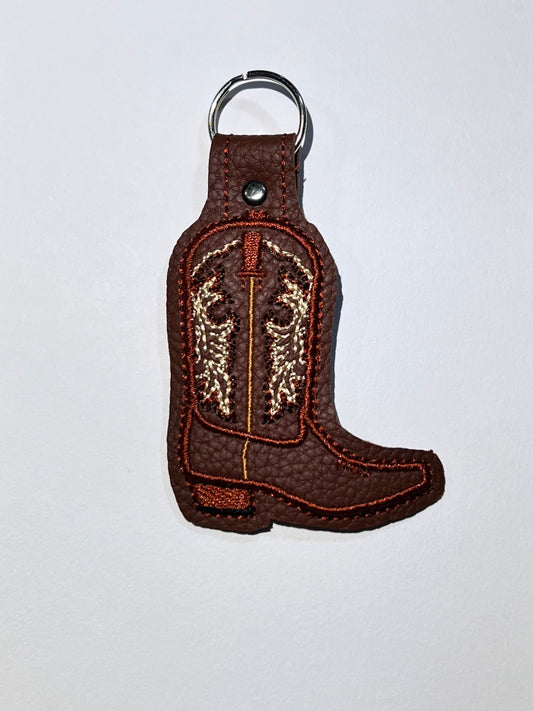 Brown Boot key fob
